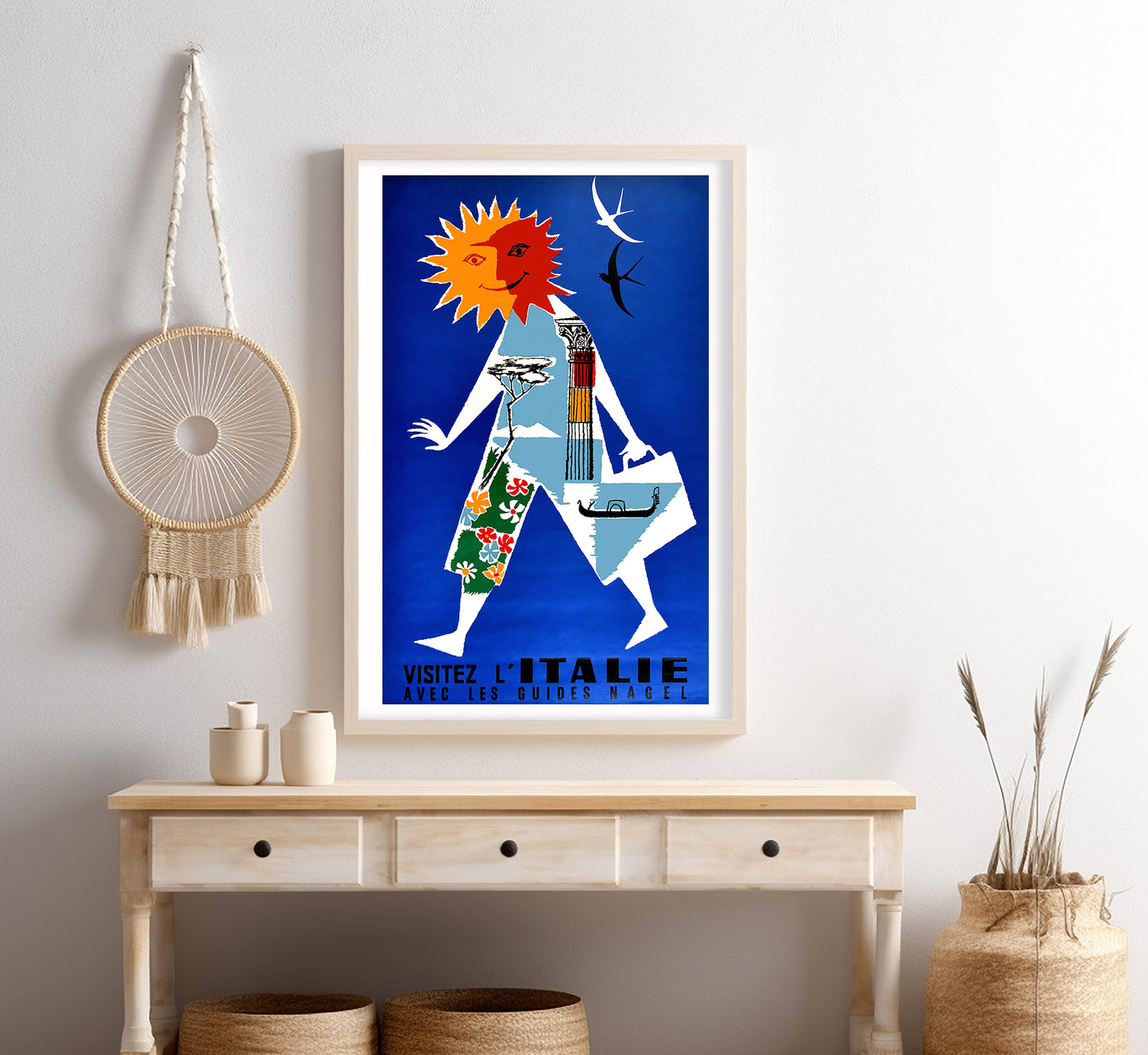 Visit Italy vintage travel poster by Marcello, c. 1910-1955.