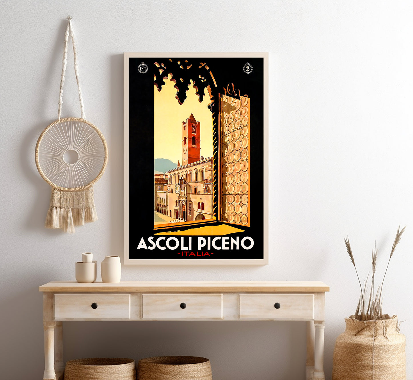 Ascoli Piceno, Italy vintage travel poster by unknown author, c. 1932.