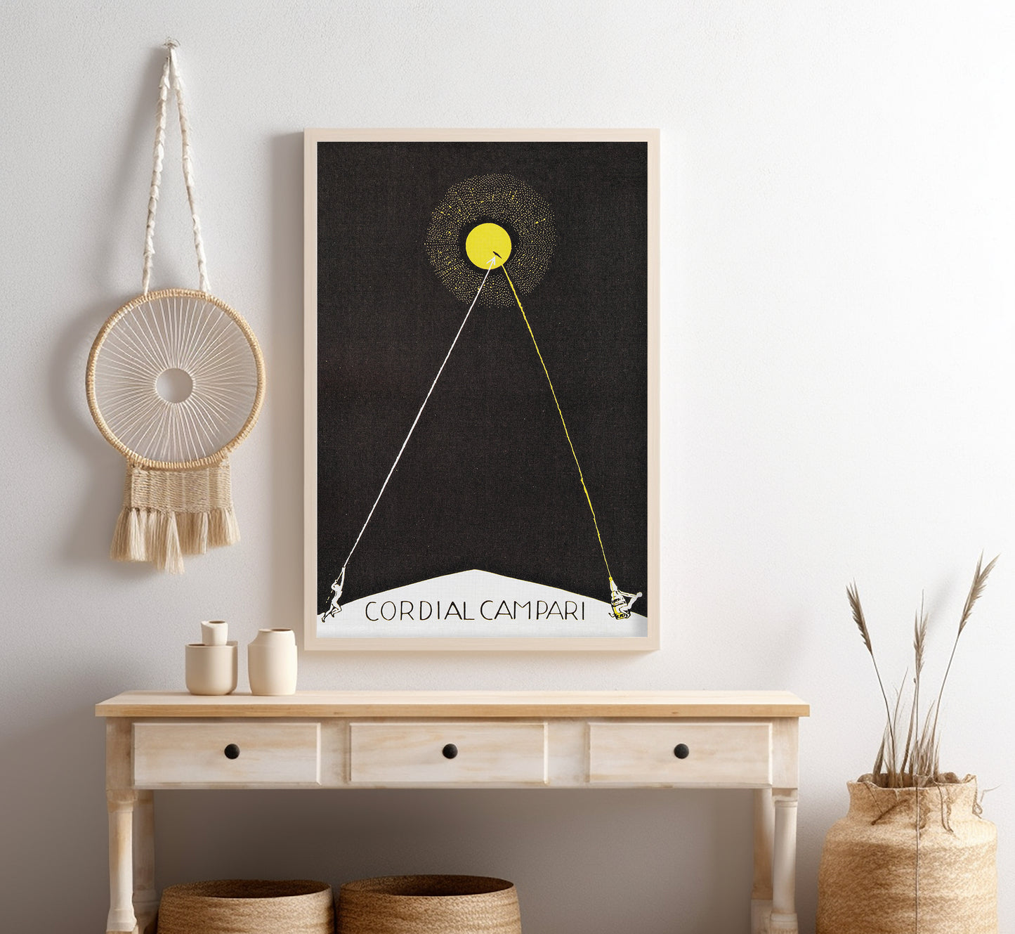 Cordial Campari by Primo Sinopico, c. 1920s | Vintage Advertising | Vintage Bedroom Decor | Extra Large Wall Art.