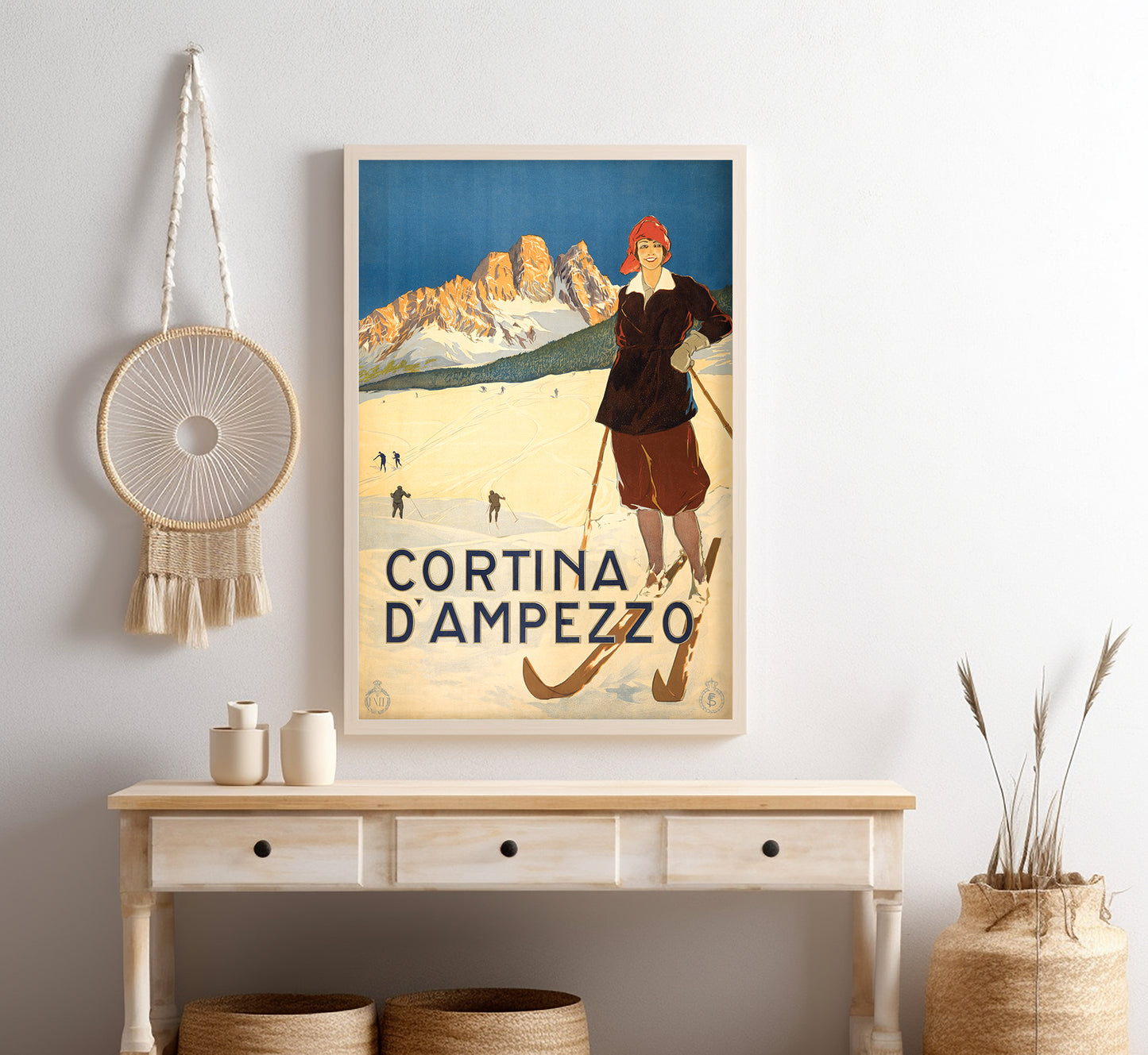Cortina d'Ampezzo, Italy vintage travel poster by unknown author, c. 1920.