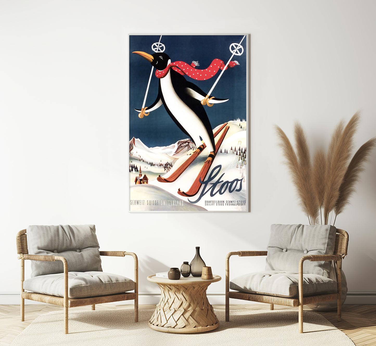 Stoos, Switzerland vintage travel poster by Schilter, 1930s.