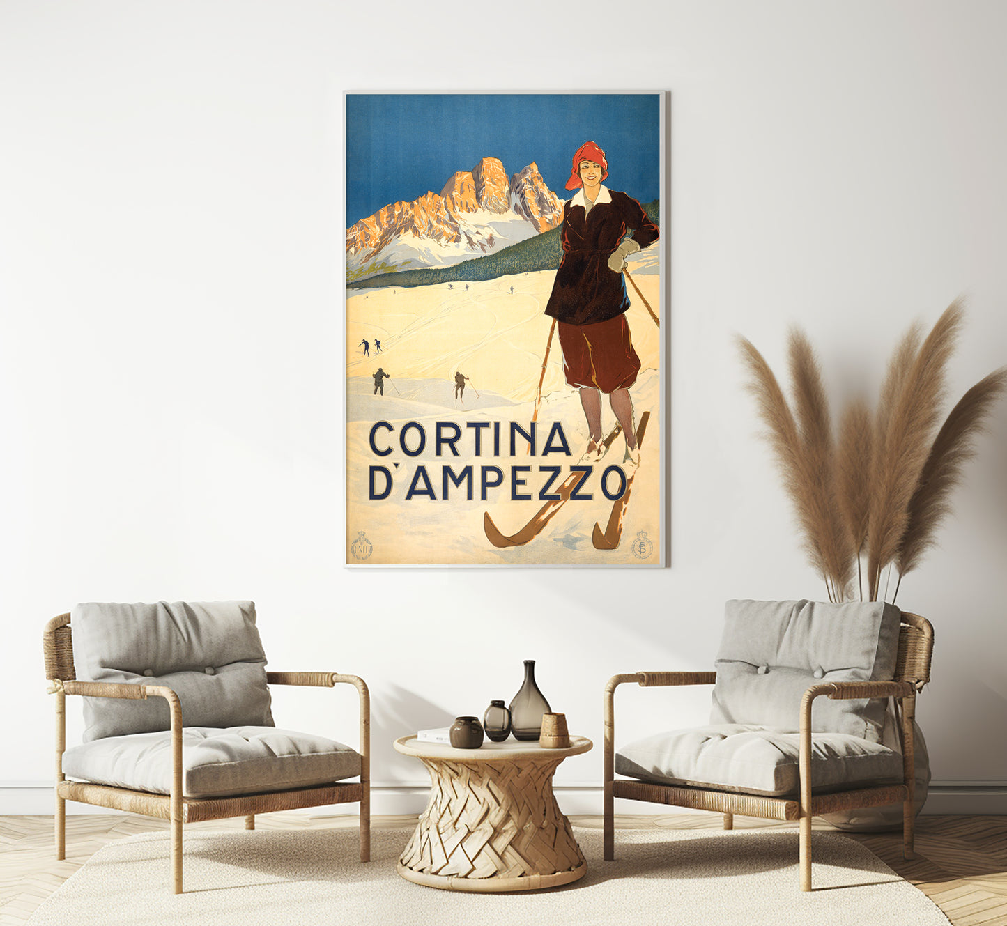 Cortina d'Ampezzo, Italy vintage travel poster by unknown author, c. 1920.