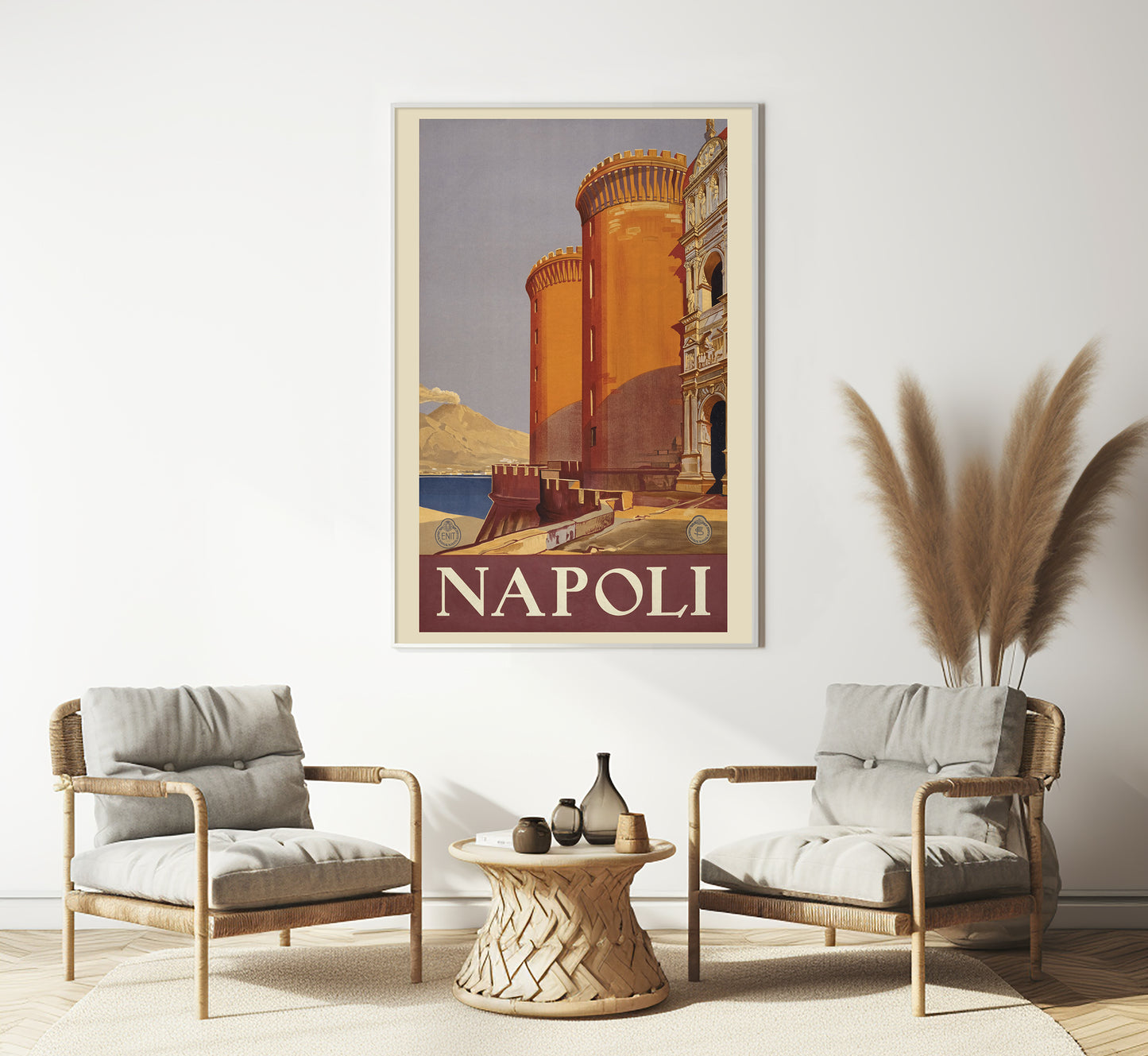 Naples, Italy vintage travel poster by unknown author, c. 1920.