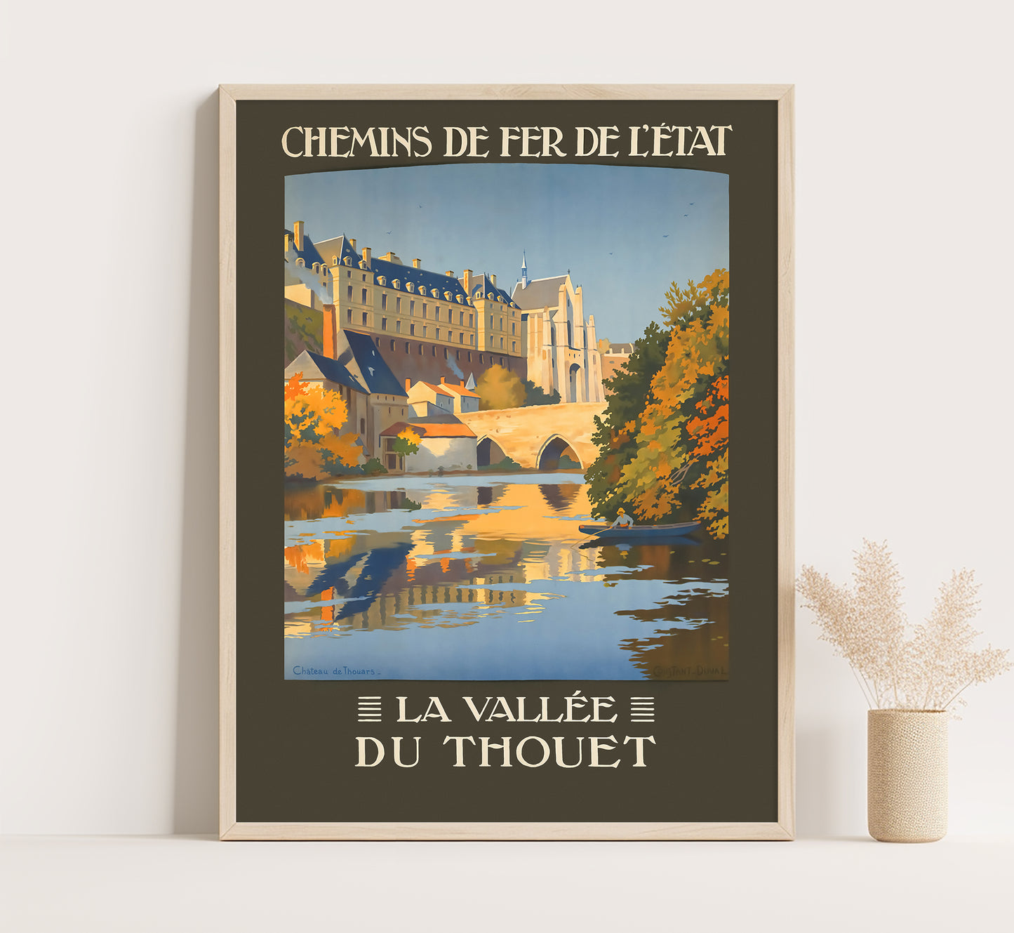 La valle du Thouet, France vintage travel poster by Duval, Constant Léon, c. 1910-1959 .