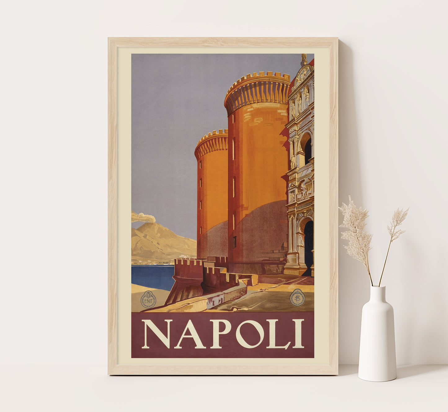 Naples, Italy vintage travel poster by unknown author, c. 1920.