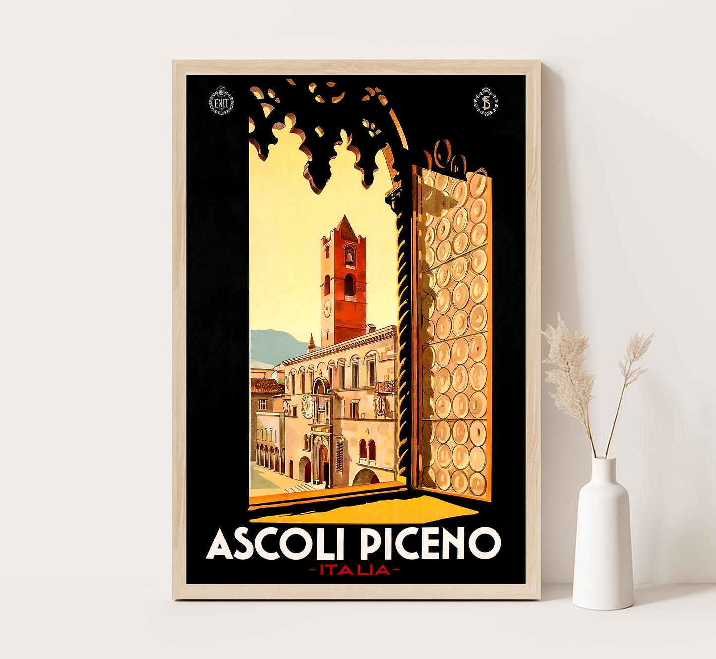 Ascoli Piceno, Italy vintage travel poster by unknown author, c. 1932.