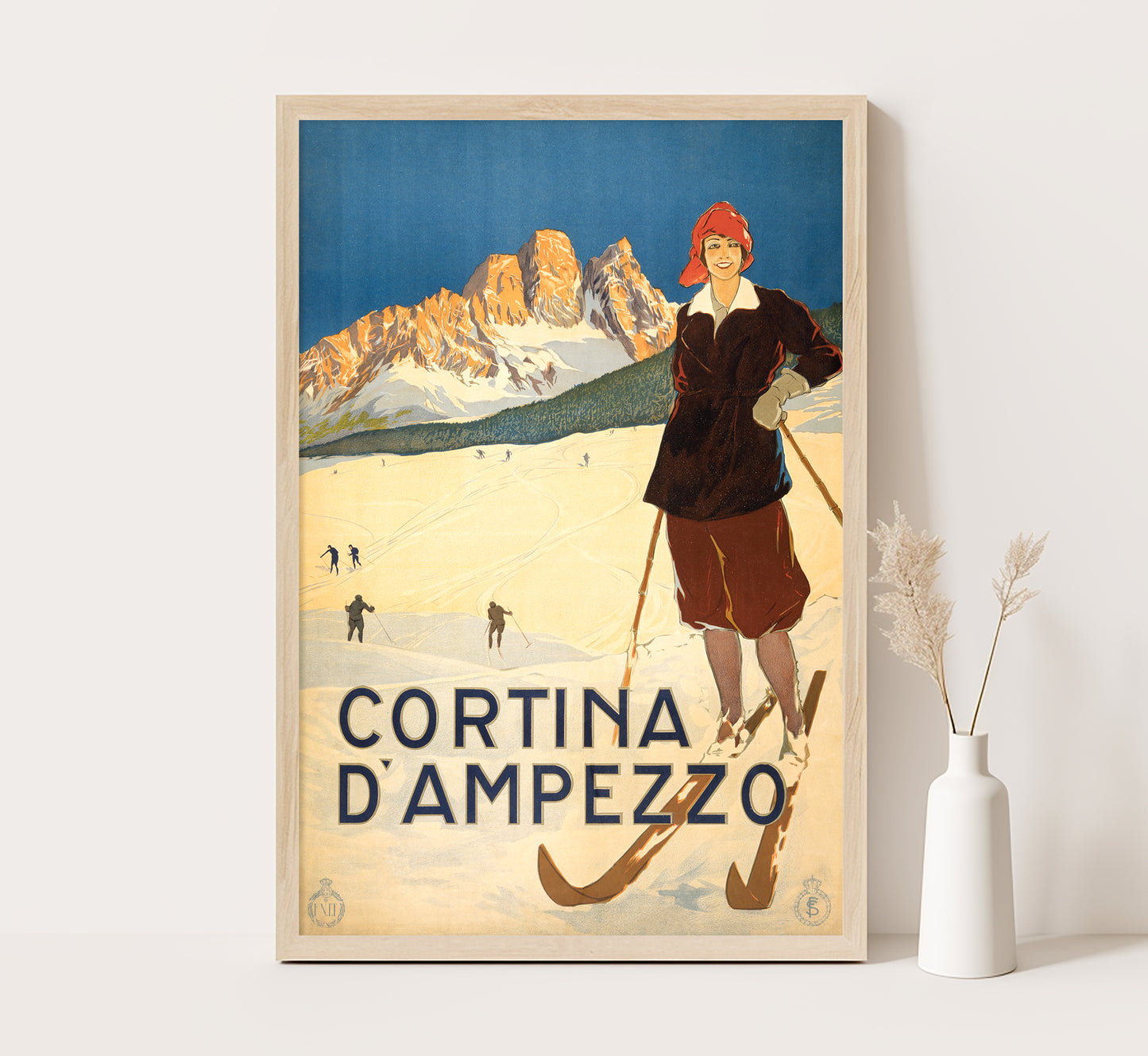 Cortina d'Ampezzo, Italy vintage travel poster by unknown author, c. 1920.