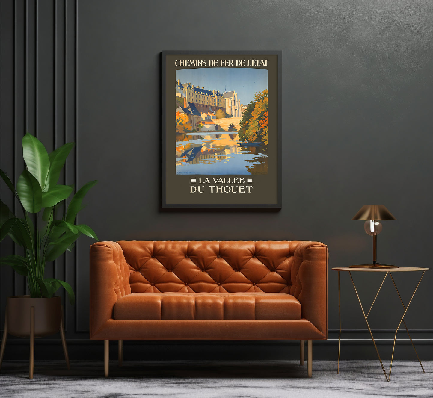 La valle du Thouet, France vintage travel poster by Duval, Constant Léon, c. 1910-1959 .