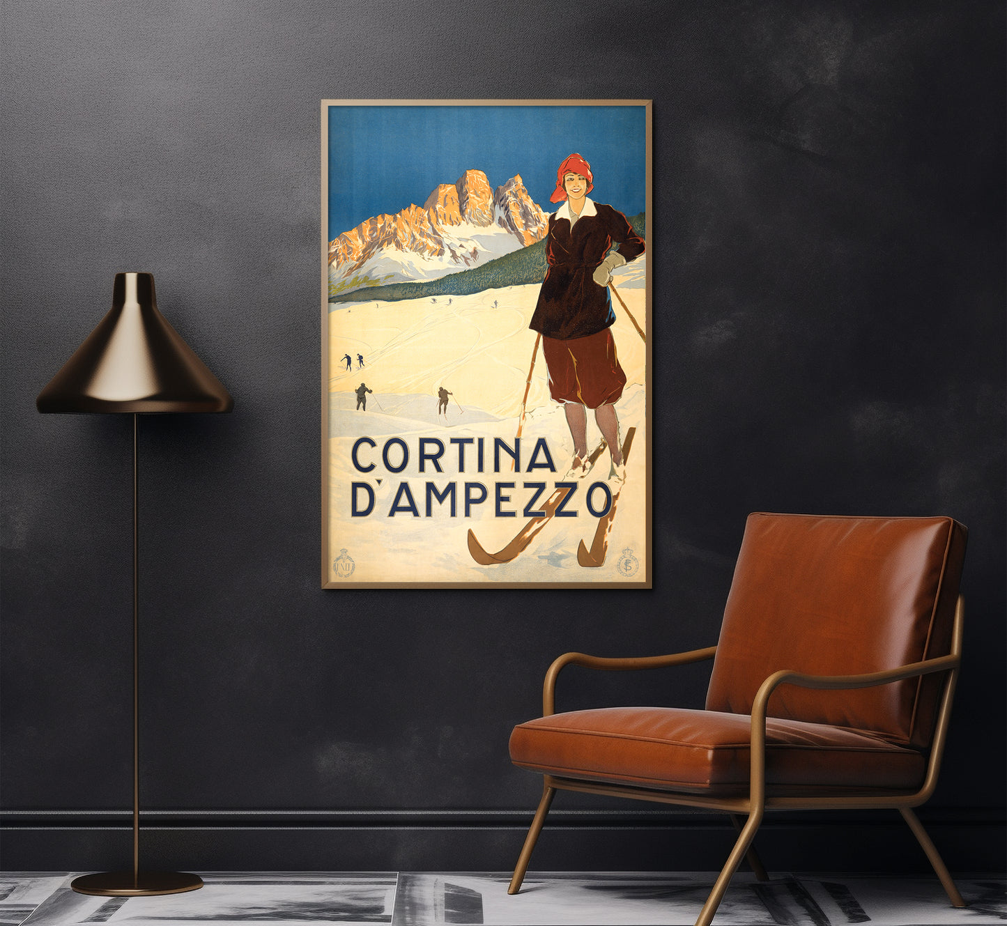 Cortina d'Ampezzo, Italy vintage travel poster by unknown author, c. 1920.
