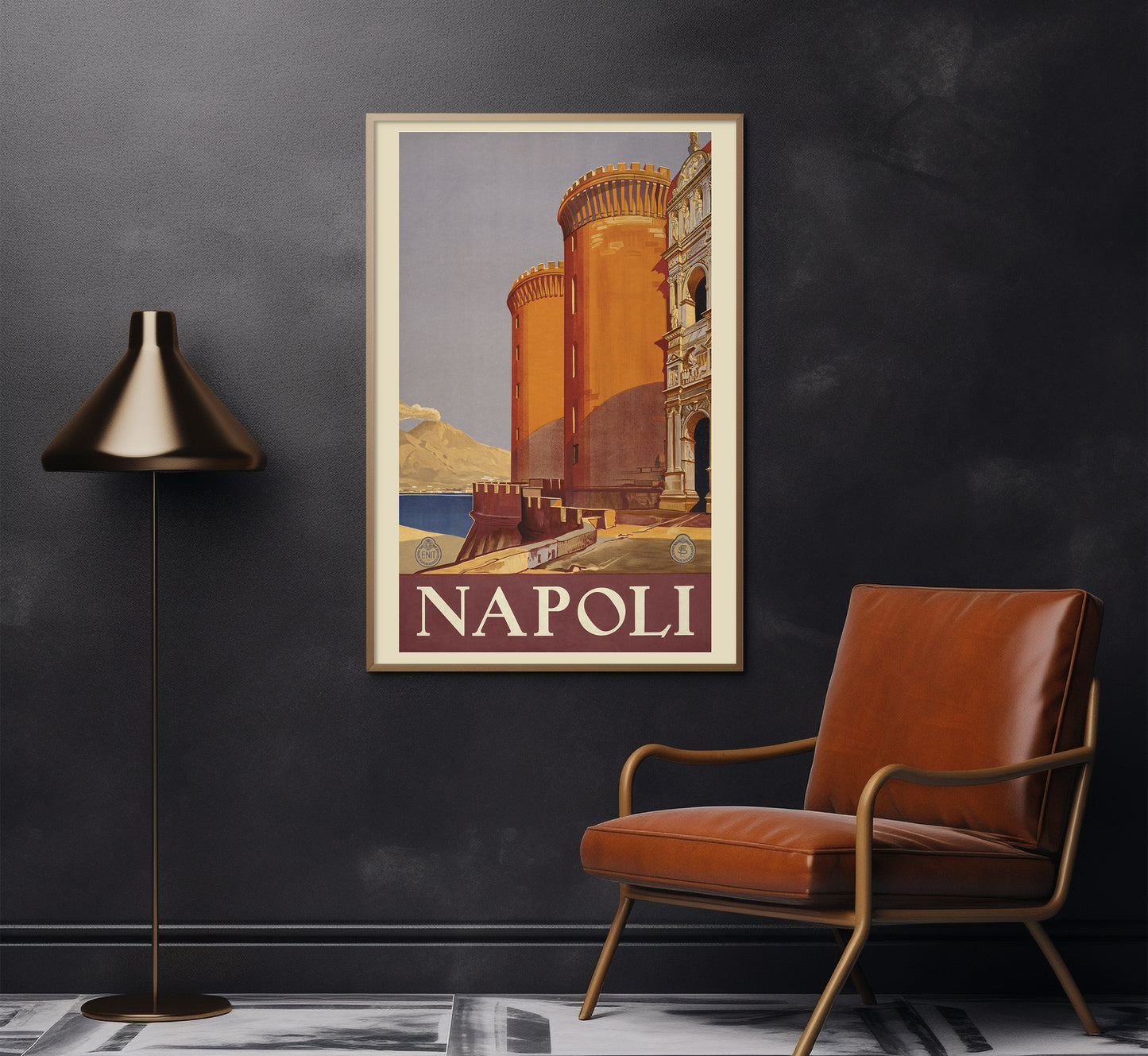 Naples, Italy vintage travel poster by unknown author, c. 1920.