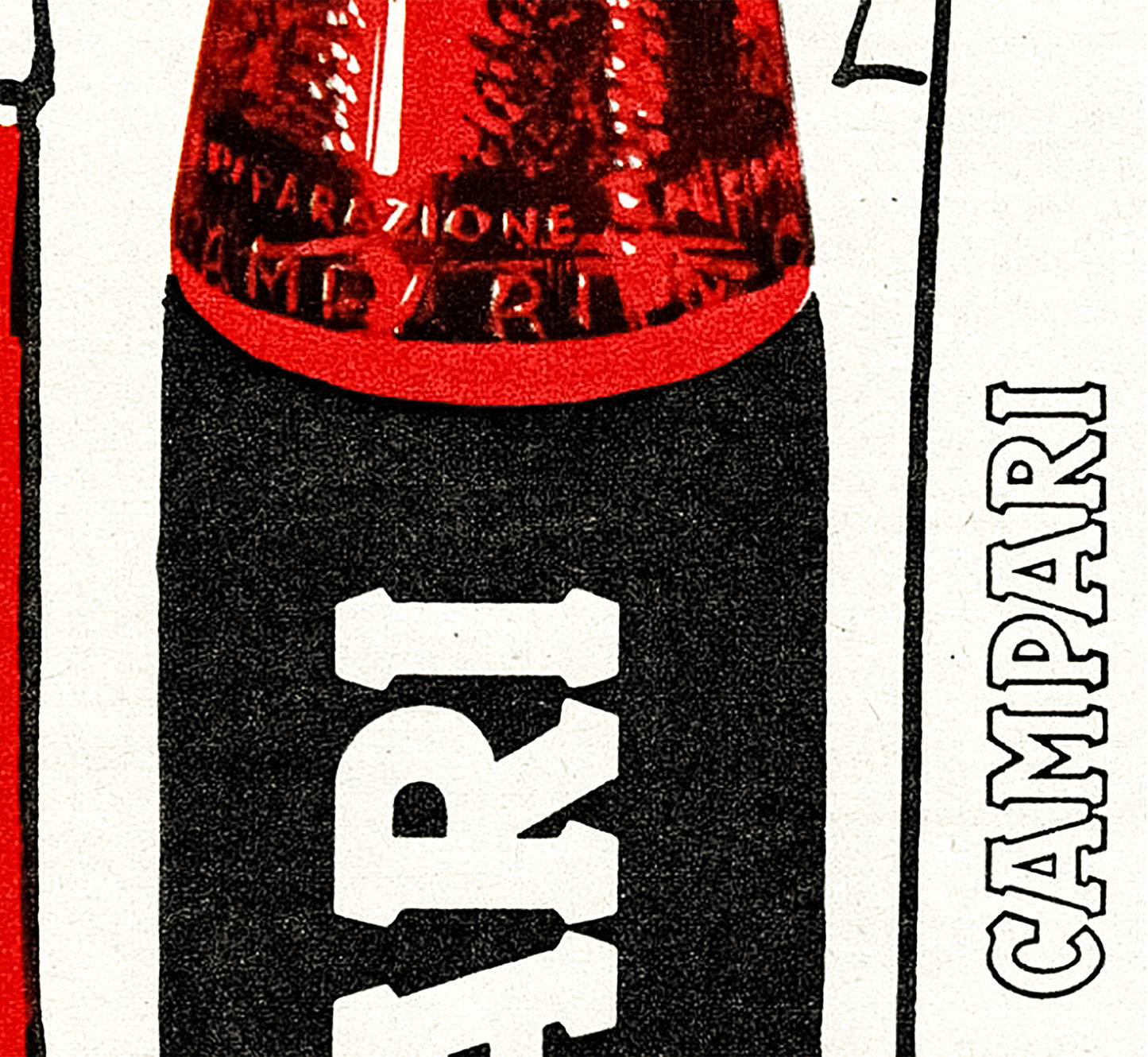 Nella Luna Si Ma Con Campari by Marangolo | Campari Vintage Advertising Poster | Vintage Kitchen Decor | Large Wall Art.