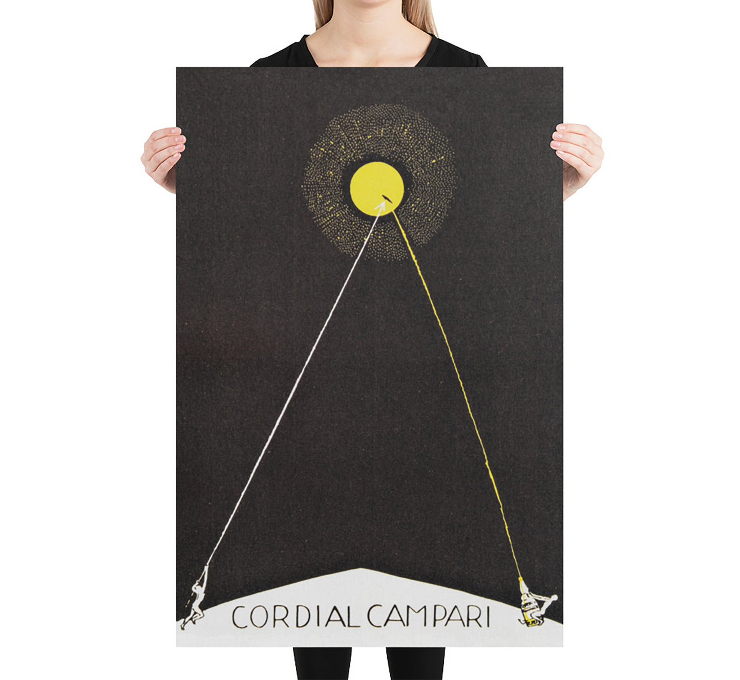Cordial Campari by Primo Sinopico, c. 1920s | Vintage Advertising | Vintage Bedroom Decor | Extra Large Wall Art.