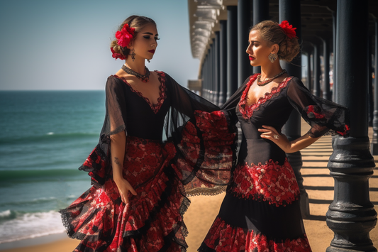 Vibrant and captivating, flamenco dancers express their passion and grace on the streets of Cadiz by the sea. 