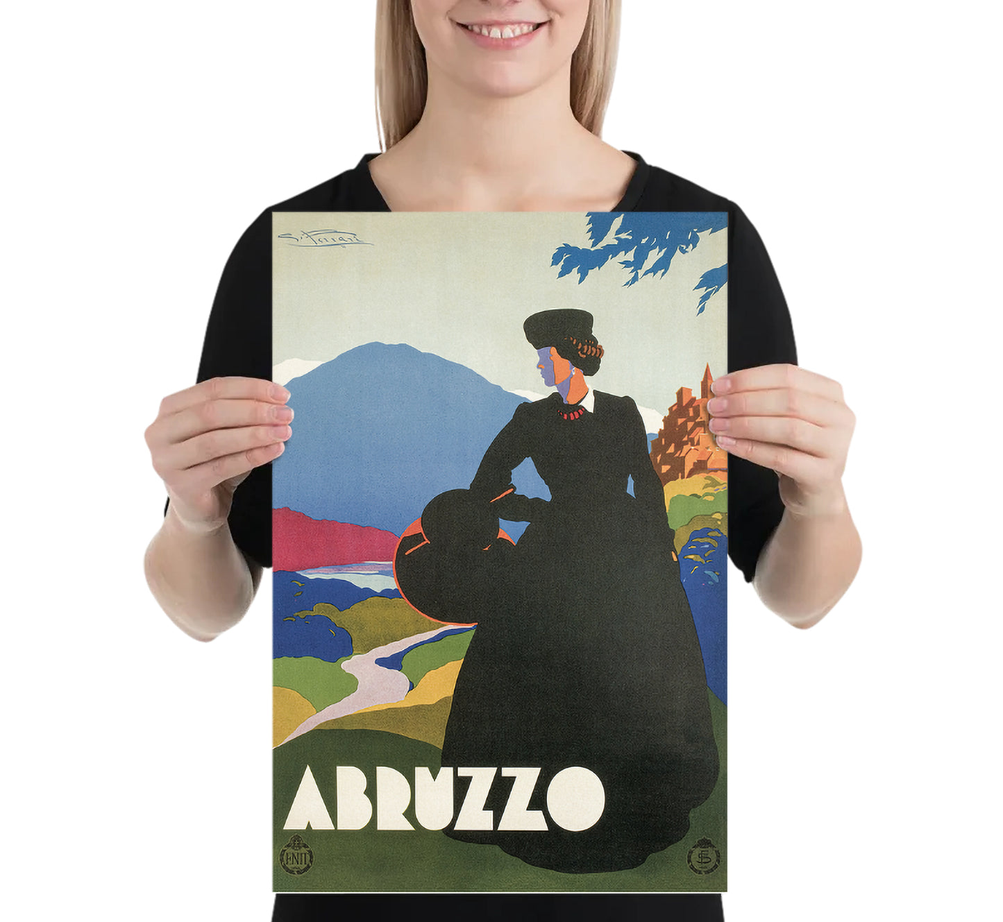 Abruzzo Italy vintage poster by unknown author, c. 1930.