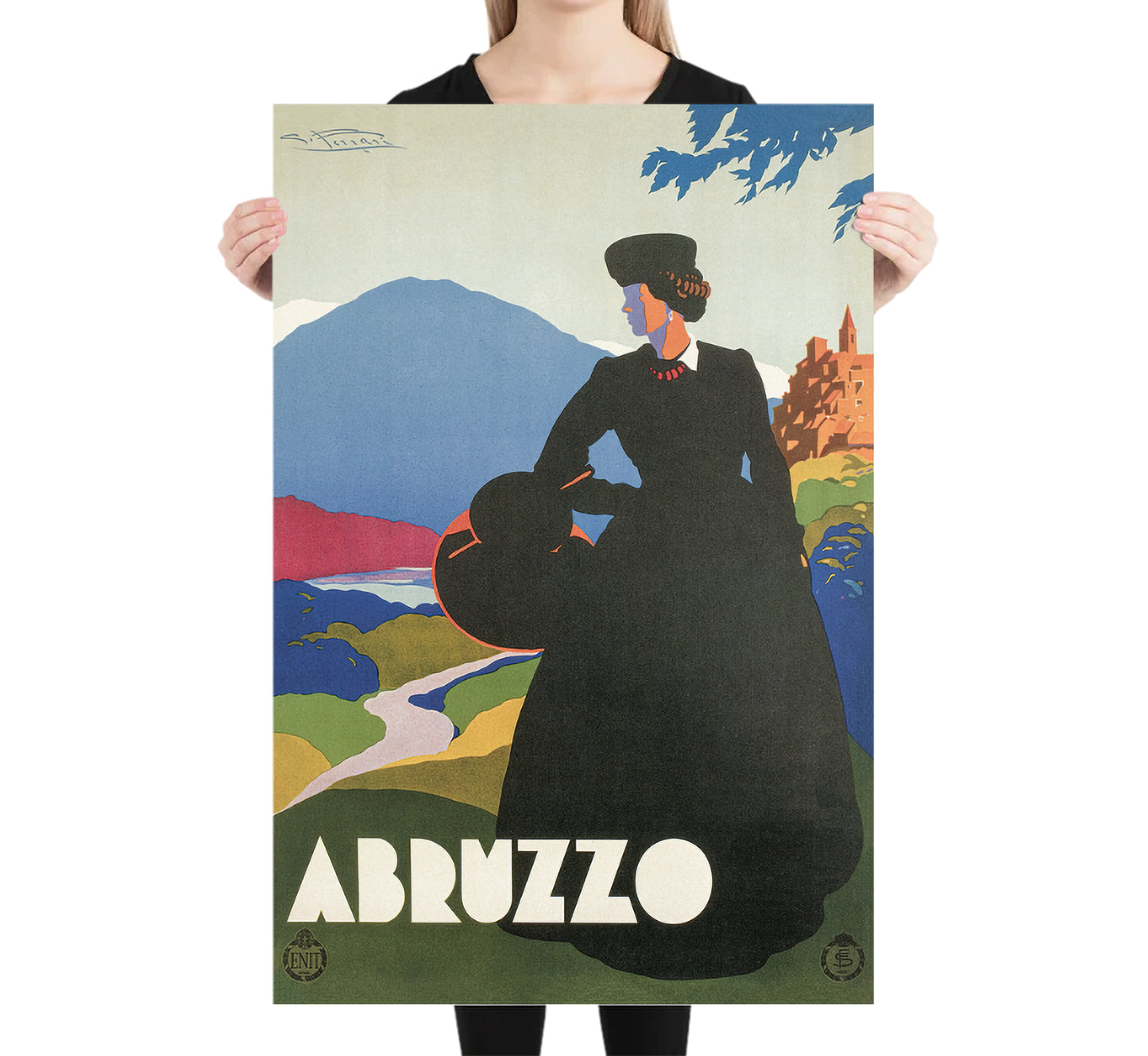 Abruzzo Italy vintage poster by unknown author, c. 1930.