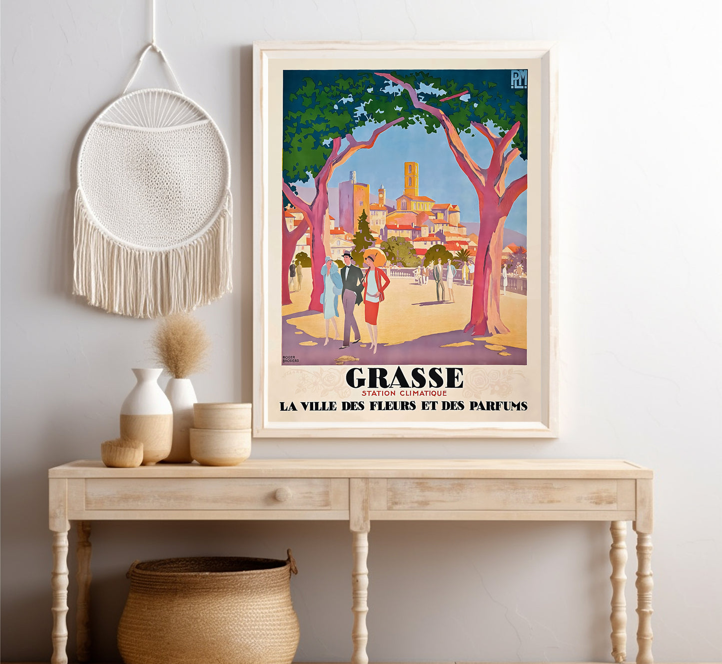 Grasse, French Riviera Poster, PLM France Vintage Travel Poster by Roger Broders.