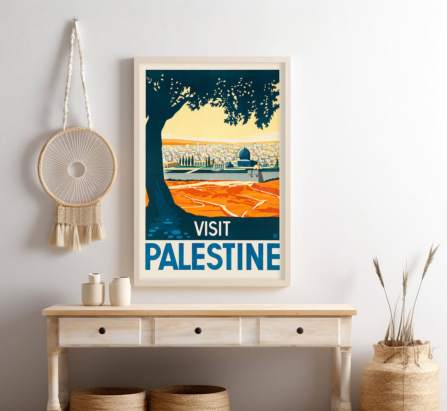 Visit Palestine vintage travel poster by Franz Krausz, 1930s.