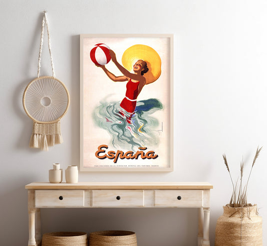 Espana, Spanish vintage travel poster by Josep Morell Macias, c. 1940s.