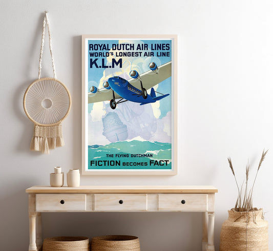 The Flying Dutchman, Holland, Netherlands vintage travel poster by Jan Wijga, c. 1935.