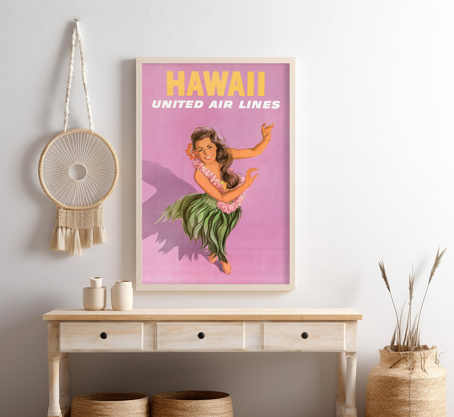 Hawaii, United Airlines vintage travel poster by unknown author, 1960s.