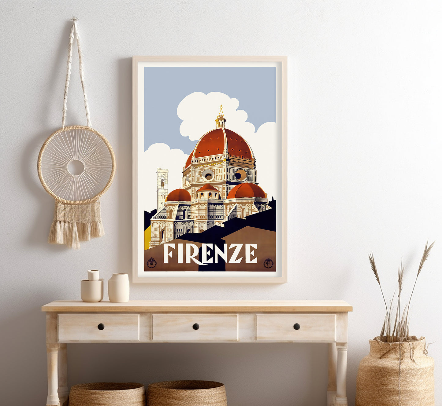 Florence, Tuscany, Italy vintage travel poster by unknown author, 1930s.