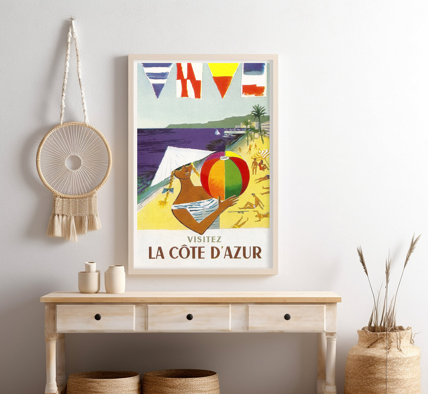 SNCF French Railways La Cote D'Azur vintage travel poster by Dubois.