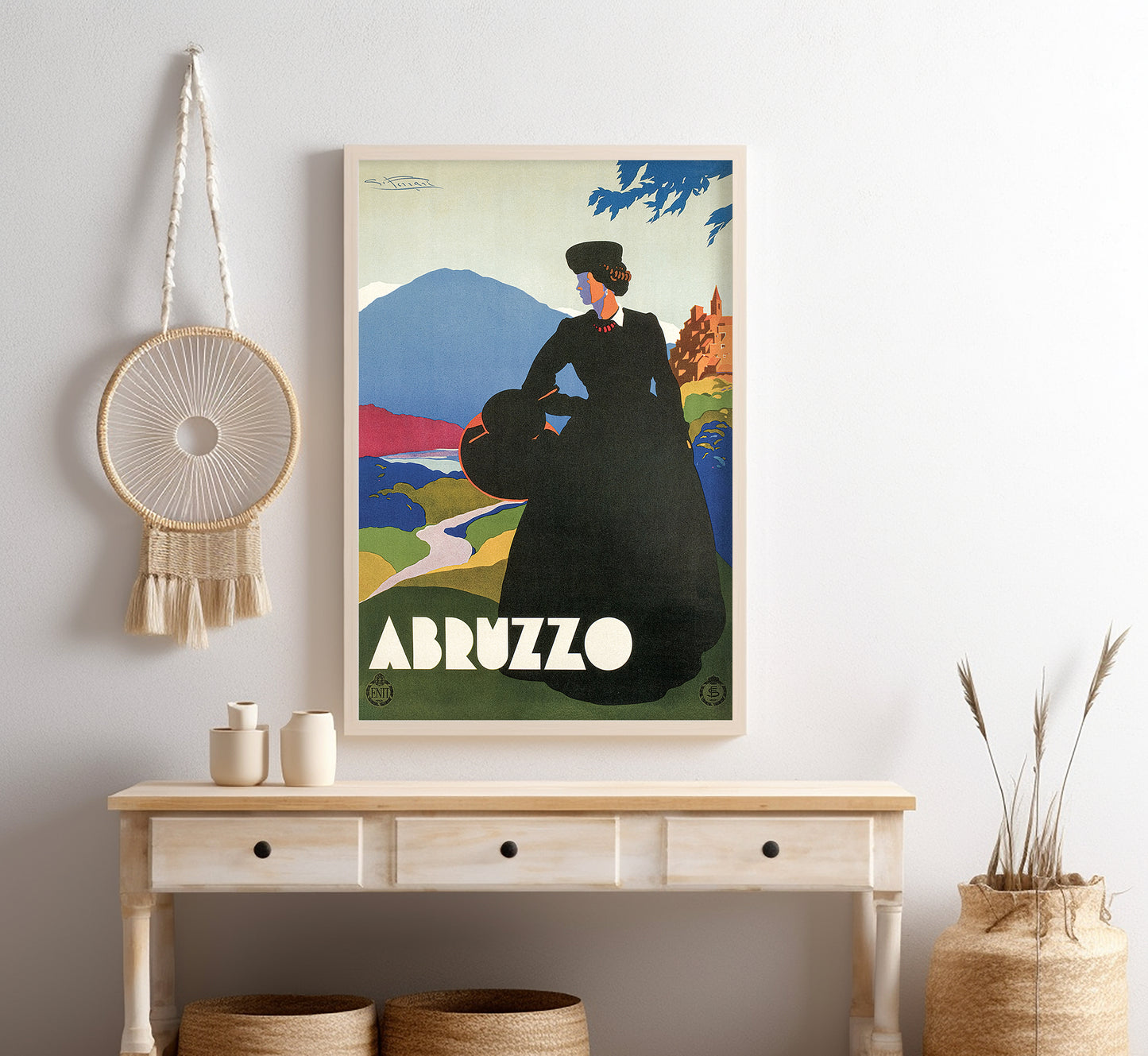 Abruzzo Italy vintage poster by unknown author, c. 1930.