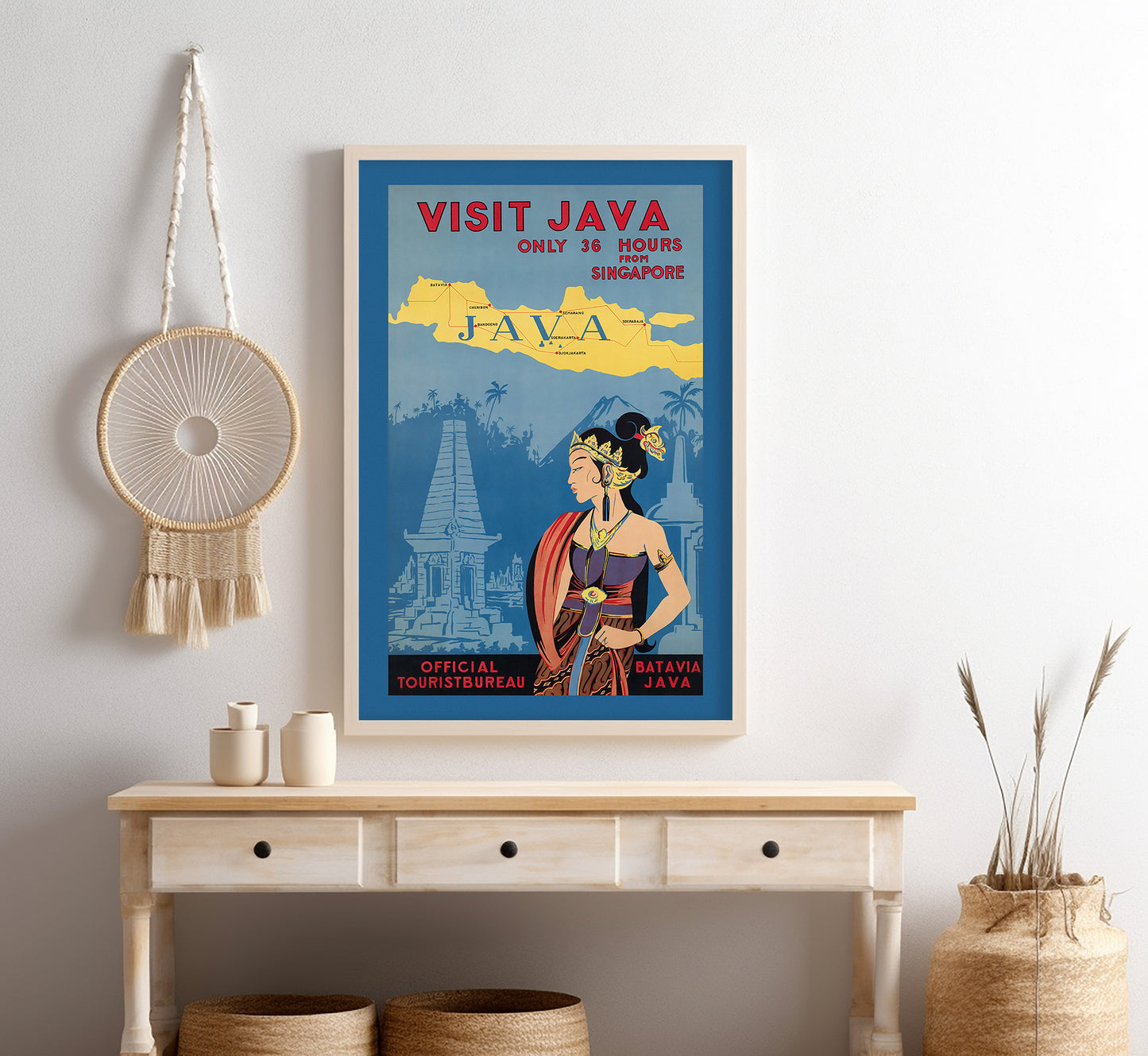 Bali, Java vintage travel poster by G. Kolff & Co., c. 1910.