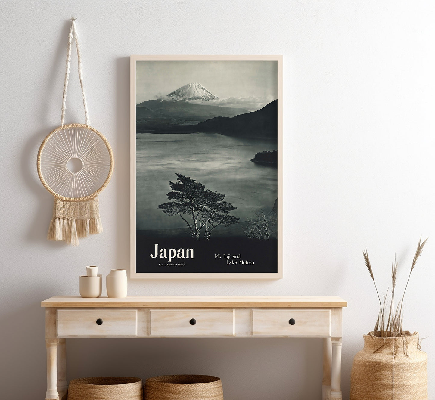 Fuji mountain, Japan vintage travel poster by unknown author, c. 1930.