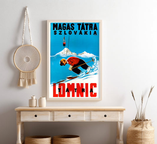 Lomnica, Slovakia, High Tatra mountains vintage poster by unknown author, 1930s.