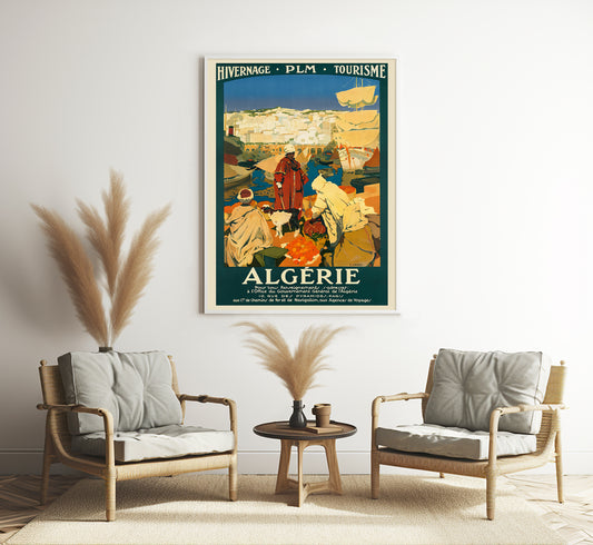 Algeria vintage travel poster by L. Cauvy, 1930.