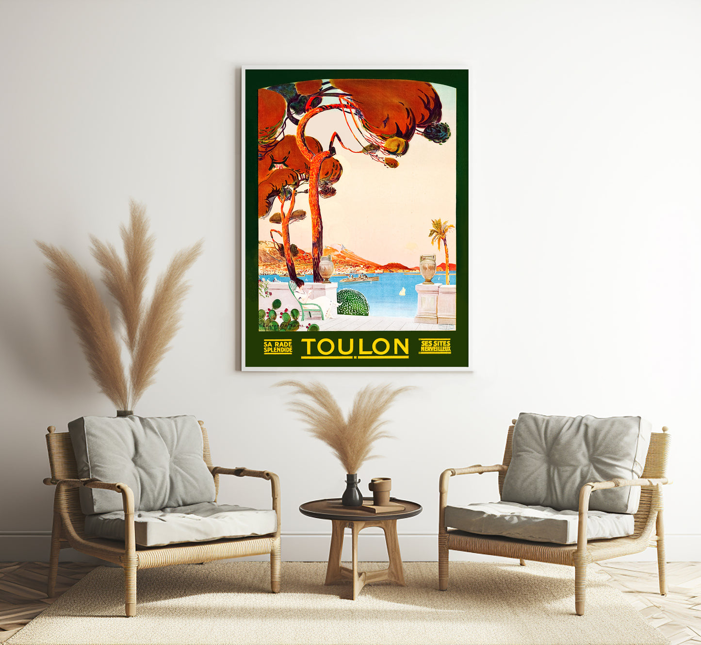 Toulon, Southern France’s Mediterranean coast, France vintage travel poster by Lauren Matteo, 1922 .