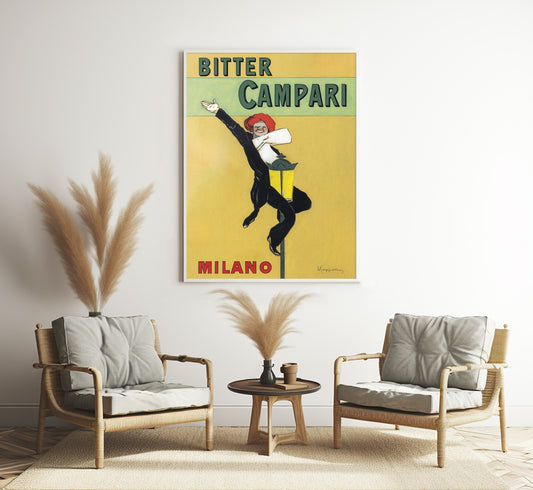 Bitter Campari Milan by Leonetto Cappiello | Campari Vintage Advertising Poster | Vintage Kitchen Decor | Extra Large Wall Art.