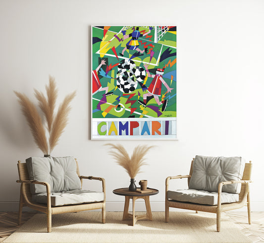 Colours of Campari | Campari Vintage Advertising Poster | Vintage Kitchen Decor | Extra Large Wall Art.