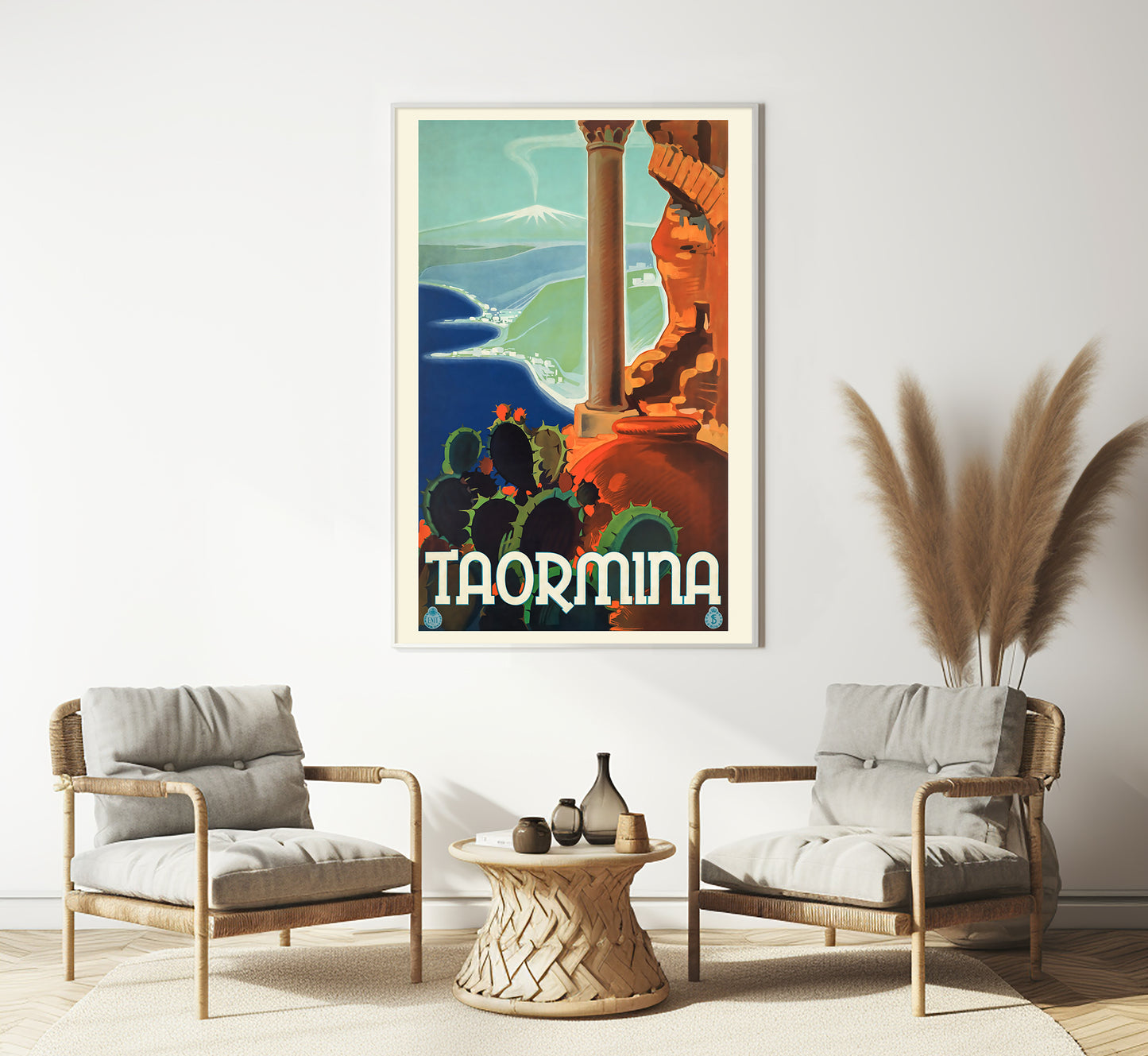 Taormina, Italy vintage travel poster by unknown author, c. 1910-1959.