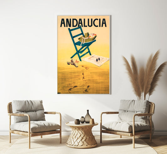 Andalusia, Spain vintage travel poster by Teodoro Delgado, c. 1930.