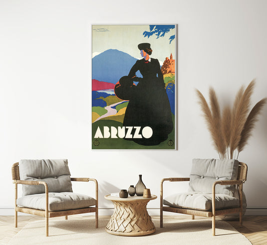 Abruzzo Italy vintage poster by unknown author, c. 1930.