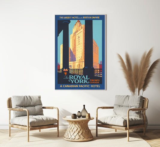 The Royal York, Toronto, Canada vintage travel poster by Norman Fraser, 1910-1959.