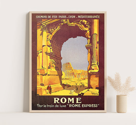 Rome, Italy vintage travel poster by unknown author, 1930s.