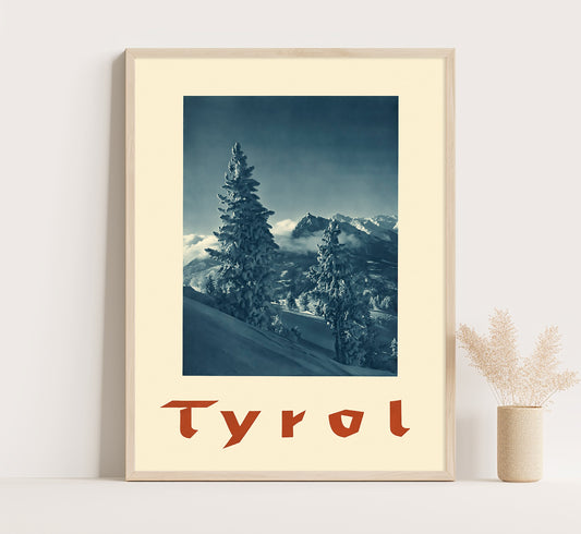 Tyrol, Motiv aus den Kitzbheler Alpen, Austria vintage travel poster by Rübelt, 1910-1959.