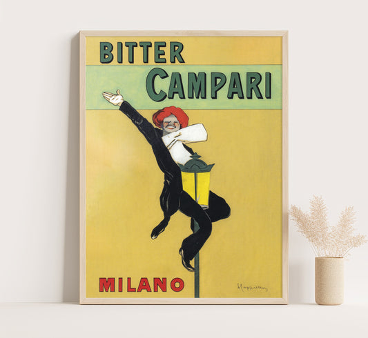 Bitter Campari Milan by Leonetto Cappiello | Campari Vintage Advertising Poster | Vintage Kitchen Decor | Extra Large Wall Art.