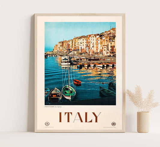 Italy La Spezia ENIT 1960s Vintage Travel Poster, 1960s.