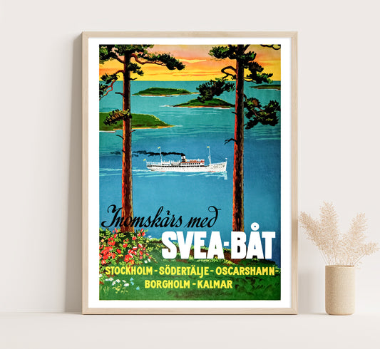Stockholm, Sweden vintage travel poster by unknown author, 1930s.