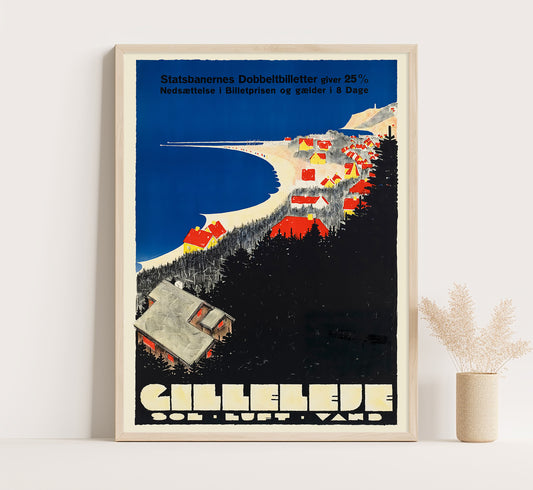 Gilleleje, Denmark vintage travel poster by unknown author, c. 1910-1959.
