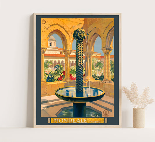 Monreale Palermo, Italy vintage travel poster by unknown author, c. 1910-1959.