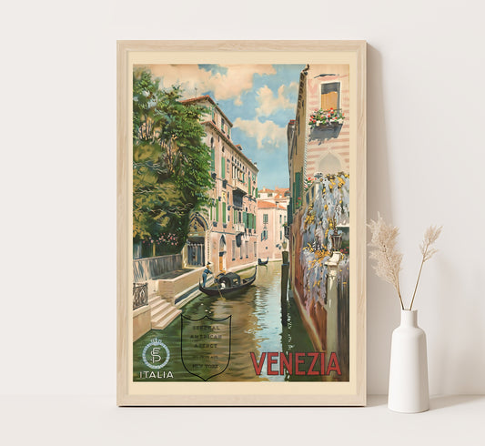 Venice, Italy vintage travel poster by unknown author, c. 1910-1959.