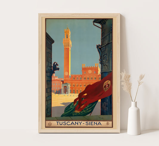 Tuscany, Siena, Italy vintage travel poster unknown author, c. 1910-1959.