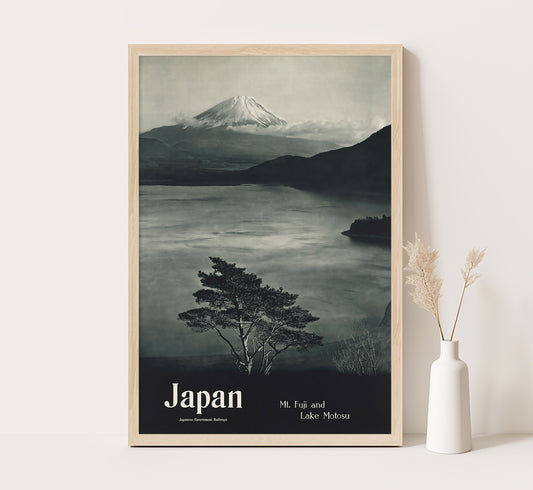 Fuji mountain, Japan vintage travel poster by unknown author, c. 1930.