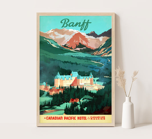 Banff, Canada vintage travel poster by Herman Barber, 1910-1955.