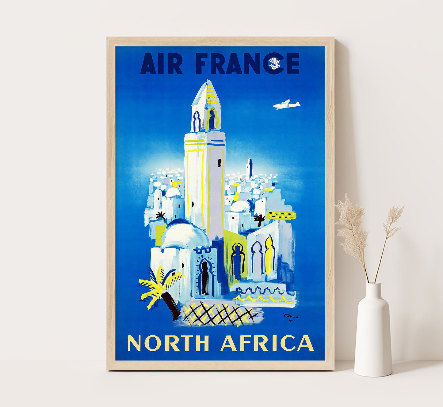 Air France to North Africa vintage travel poster by unknown author, c. 1910-1955.